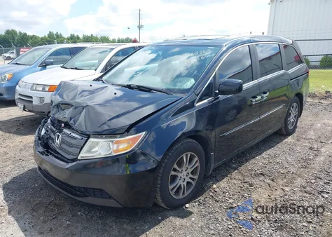 2013 Honda Odyssey Ex-L z USA, uszkodzony, nr VIN 5FNRL5H60DB088804